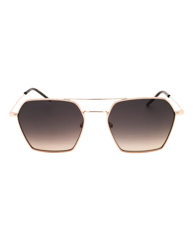 HUGO BOSS Sonnenbrille mit geometrischem Gestell - Gold Gold