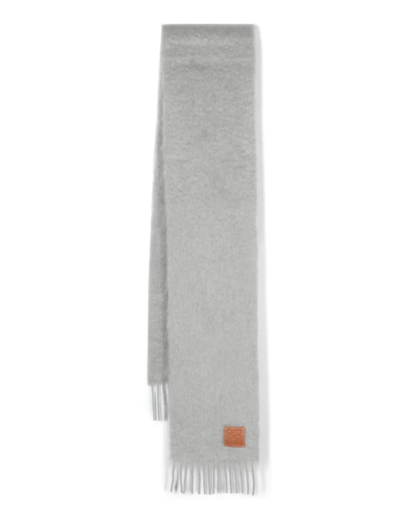 Loewe Schal mit Anagram-Patch - Grau Grau