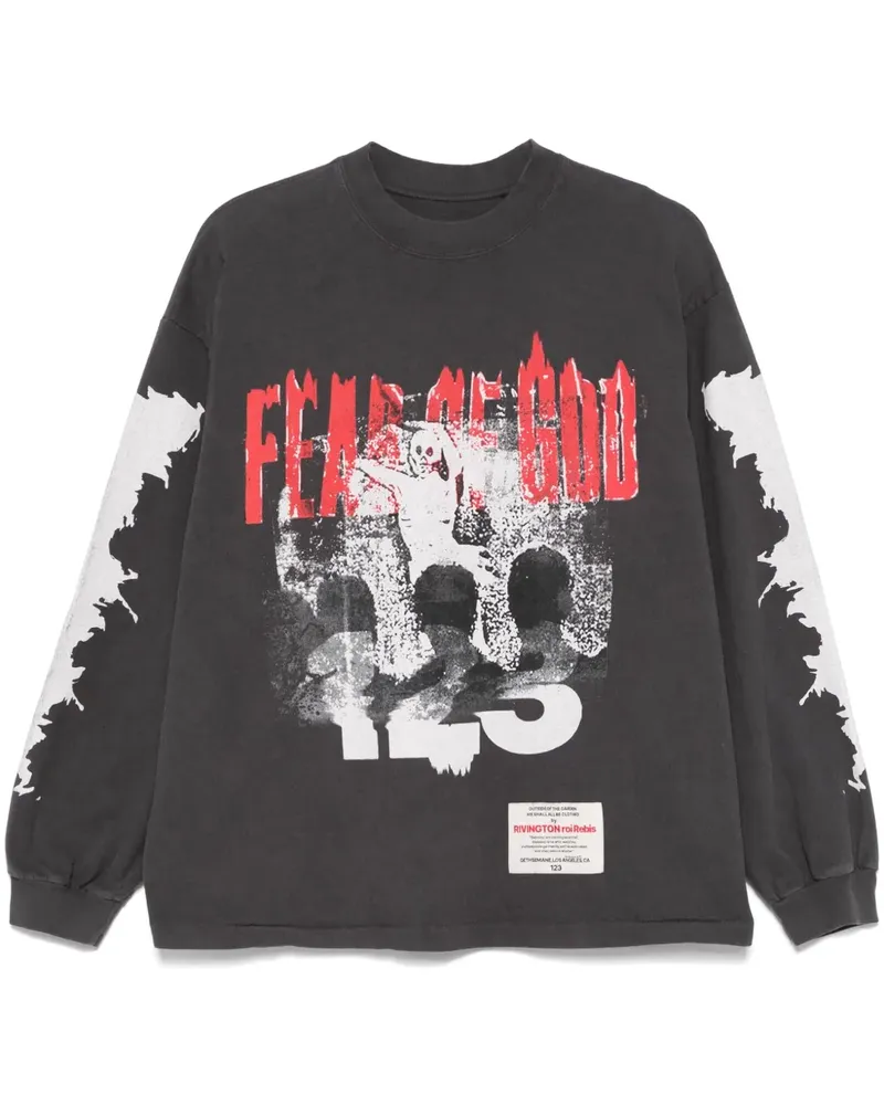 RRR123 x Fear of God Look, it the enemy Sweatshirt - Grau Grau