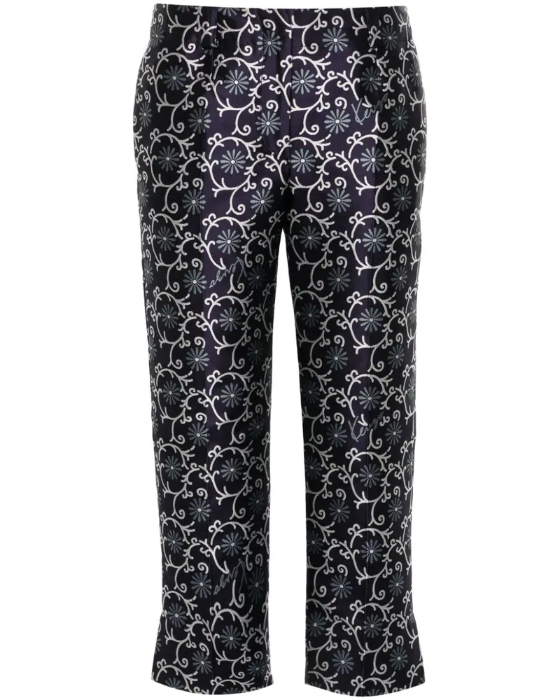 Kenzo Marguerite Jacquard-Hose - Blau Blau