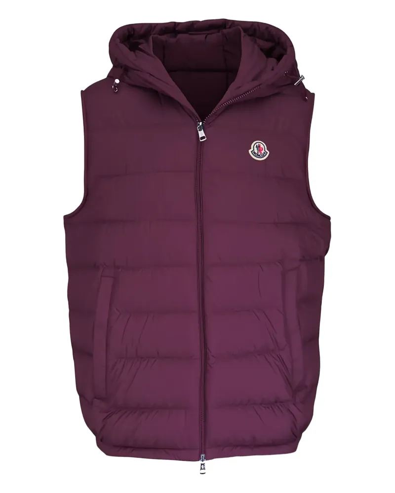 Moncler Kapuzenweste mit Logo - Rot Rot