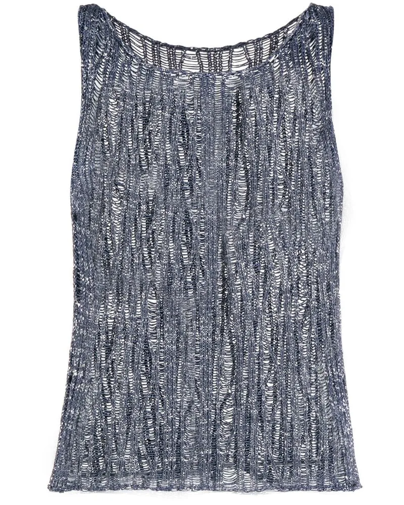 VOZ Gestricktes Top - Blau Blau