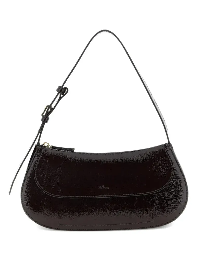 Mulberry Clovelly Schultertasche aus Lackleder - Braun Braun