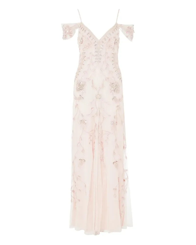 Temperley London Schulterfreie Lilly Robe mit Verzierung - Nude Nude