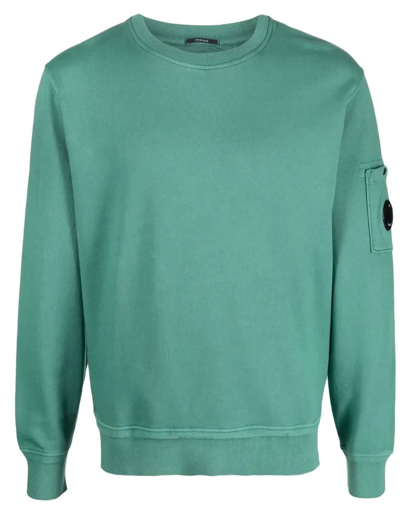 C.P. Company Sweatshirt mit Logo-Patch - Grün Grün