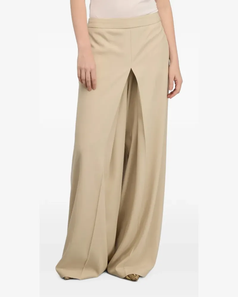 Semicouture Gala pleated palazzo pants - Nude Nude