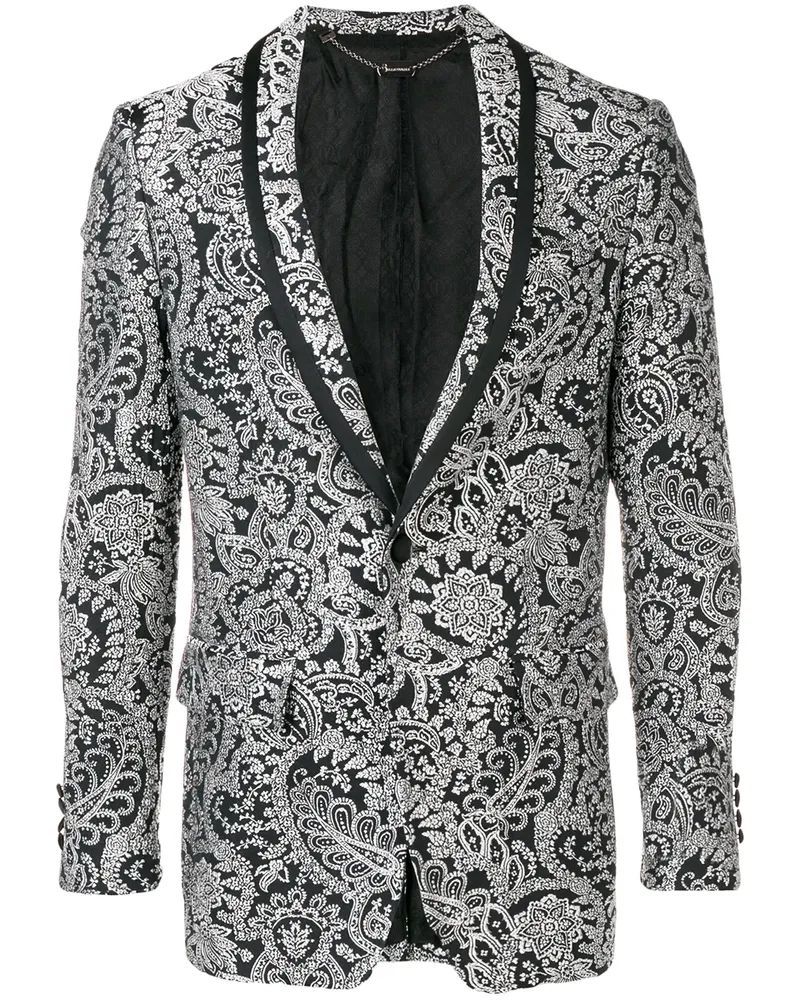 Billionaire Jacquard-Sakko mit Knöpfen - Schwarz Schwarz