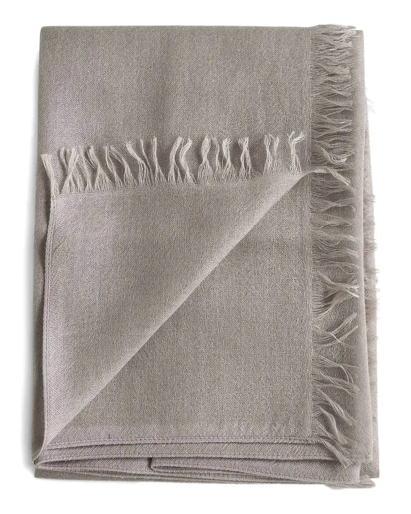 Brunello Cucinelli Schal mit Fransen - Grau Grau