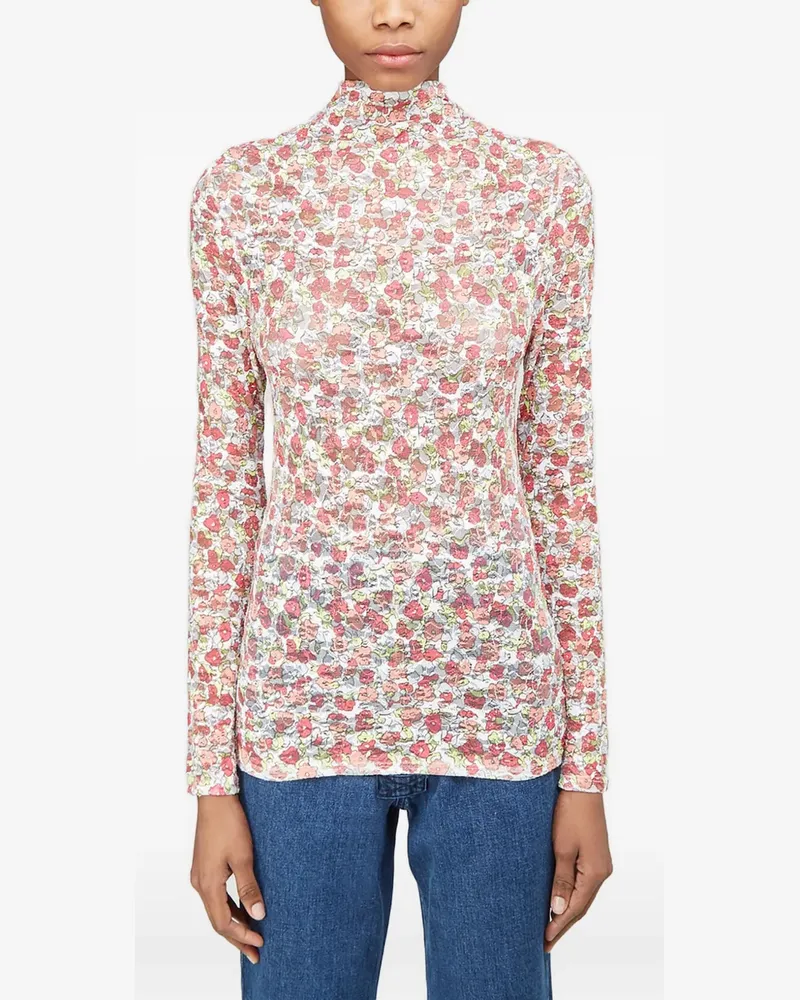 Collina Strada floral-print long-sleeve top - Rot Rot