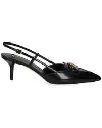 Elisabetta Franchi Pumps aus goldfarbenem Leder 60mm Schwarz