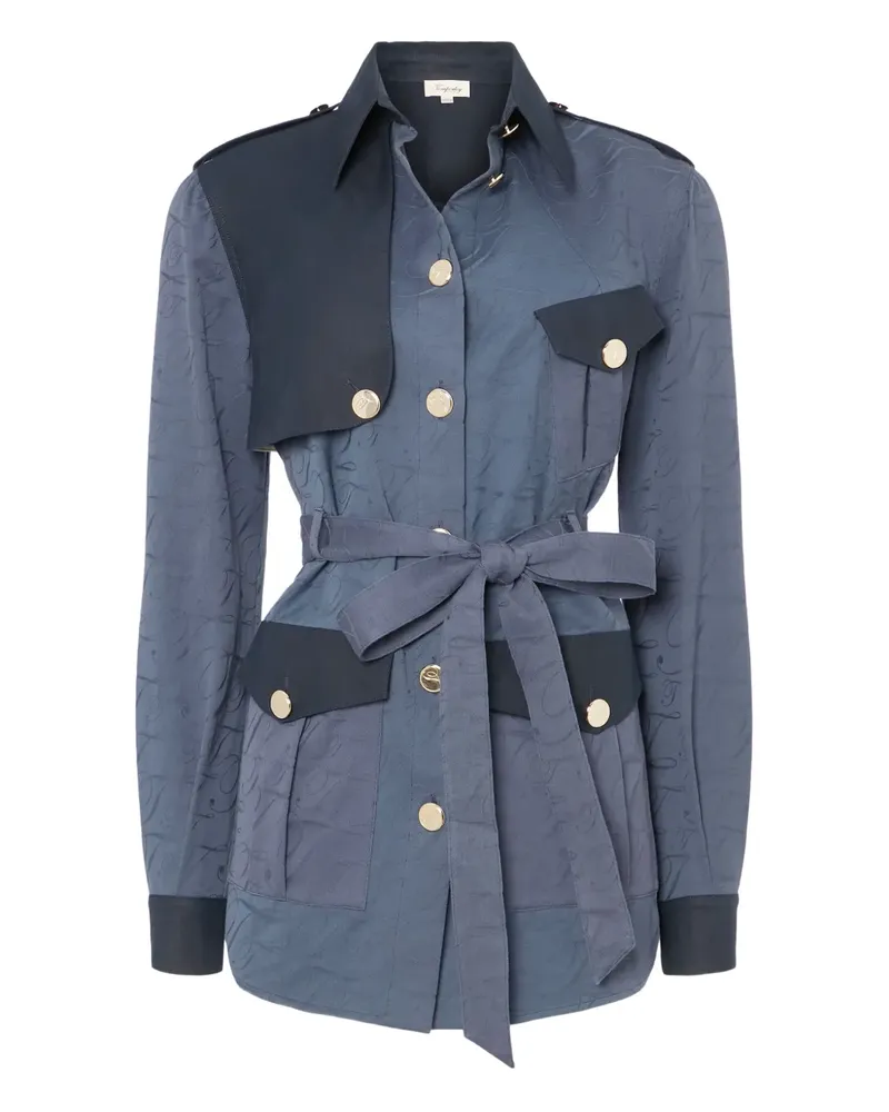 Temperley London Victory Jacke mit Gürtel - Blau Blau