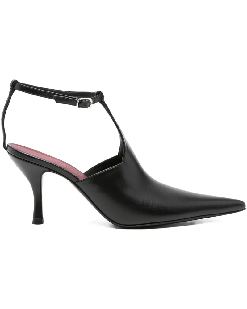 Magda Butrym Spitze Pumps mit Knöchelriemen 85mm - Schwarz Schwarz