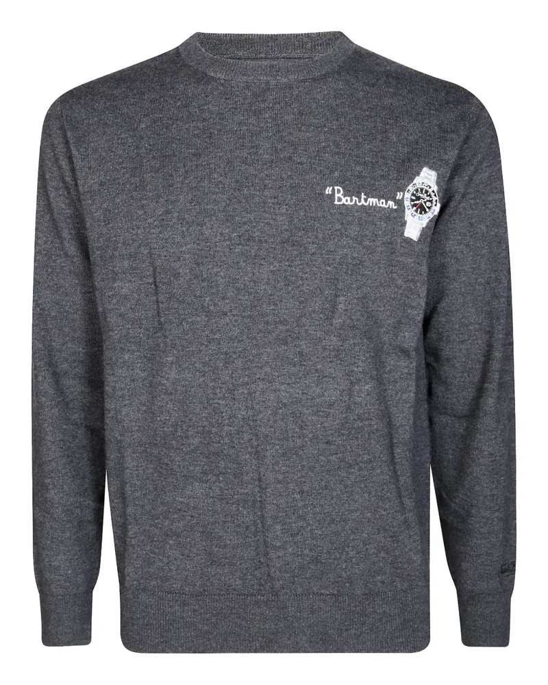 MC2 Saint Barth Bestickter Pullover - Grau Grau