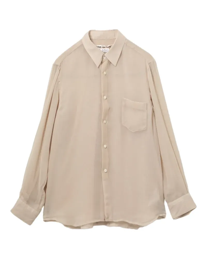 Comme des Garçons pocket collared shirt - Nude Nude