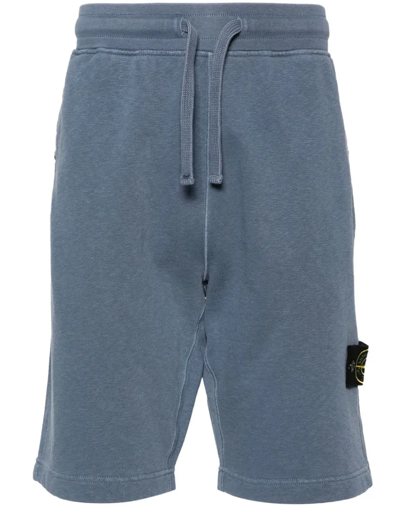 Stone Island Joggingshorts mit Kompass-Patch - Blau Blau