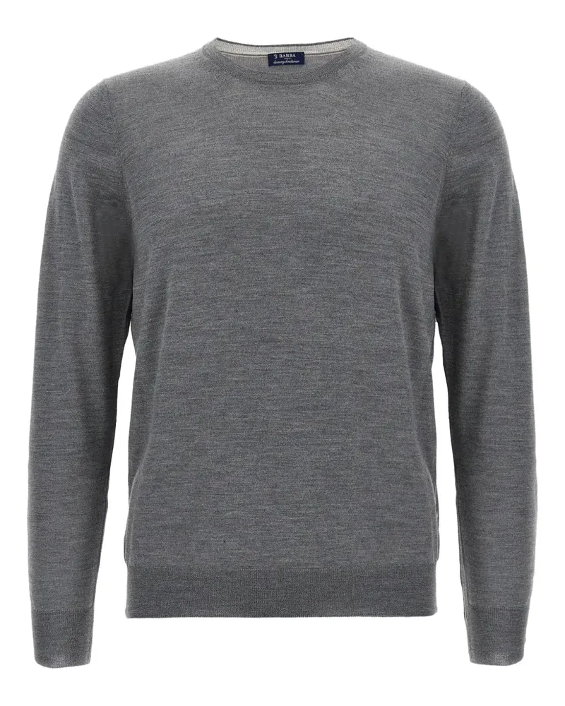 BARBA Pullover mit Rundhalsausschnitt - Grau Grau