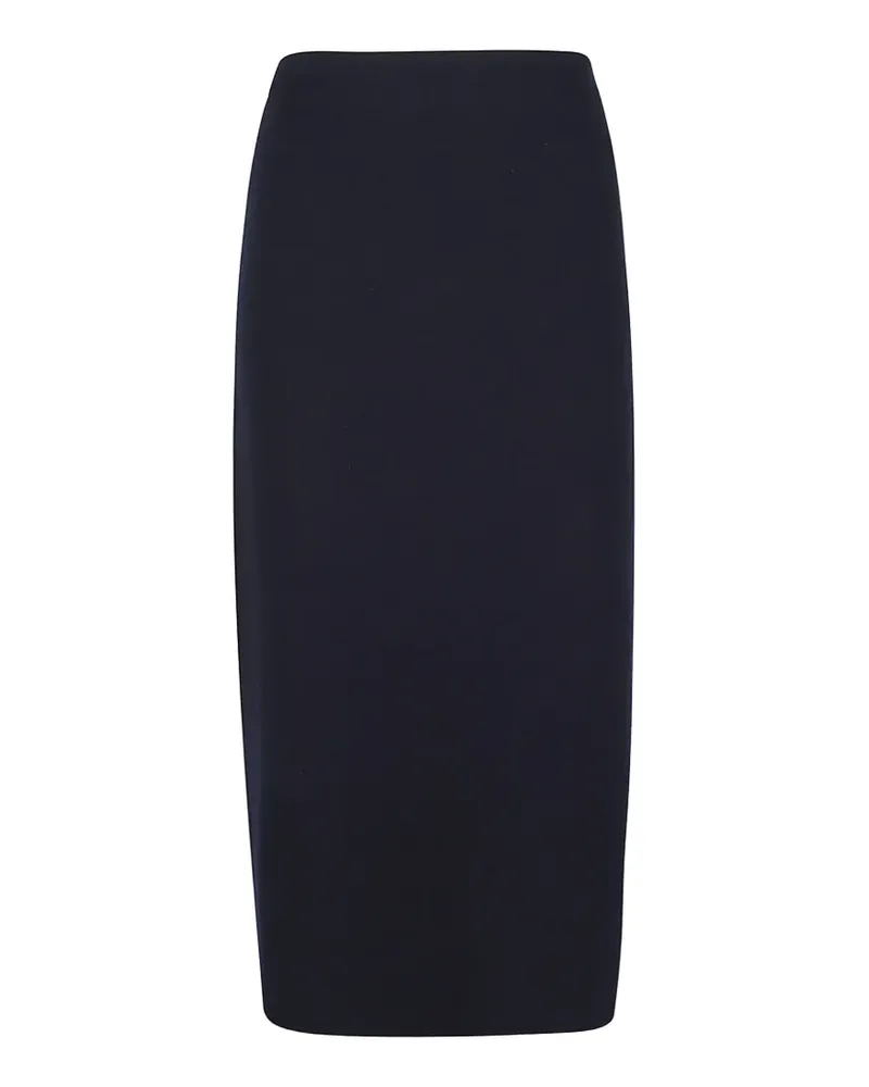 KHAITE Patri pencil wool midi skirt - Blau Blau