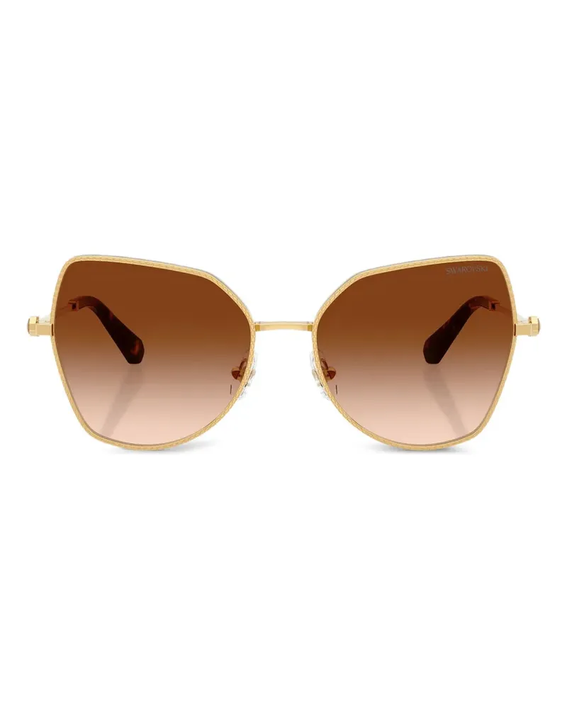 Swarovski Sonnenbrille mit geometrischem Gestell - Gold Gold