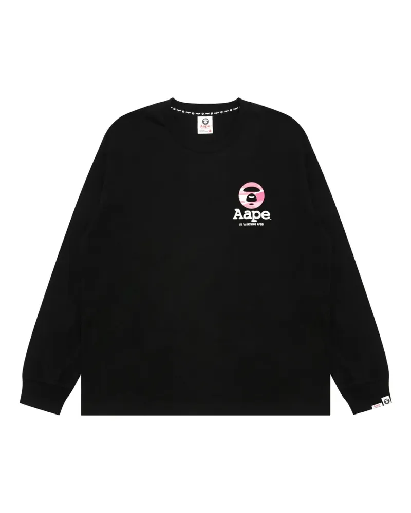 BAPE T-Shirt mit Camouflage-Print - Schwarz Schwarz