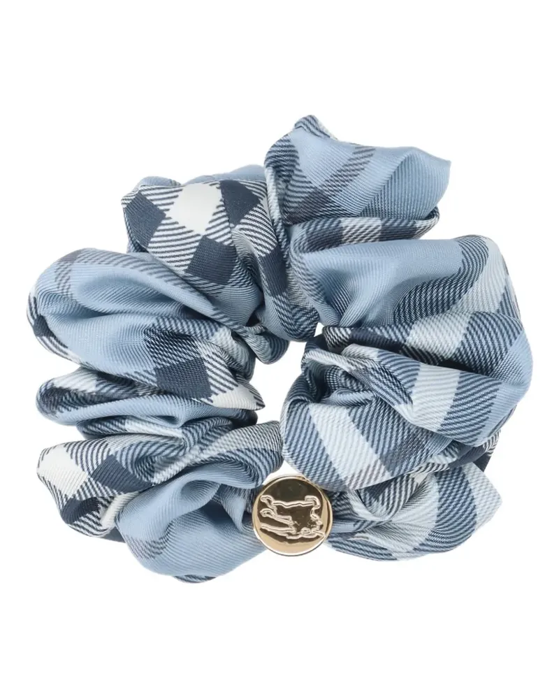 Burberry check silk scrunchie - Blau Blau