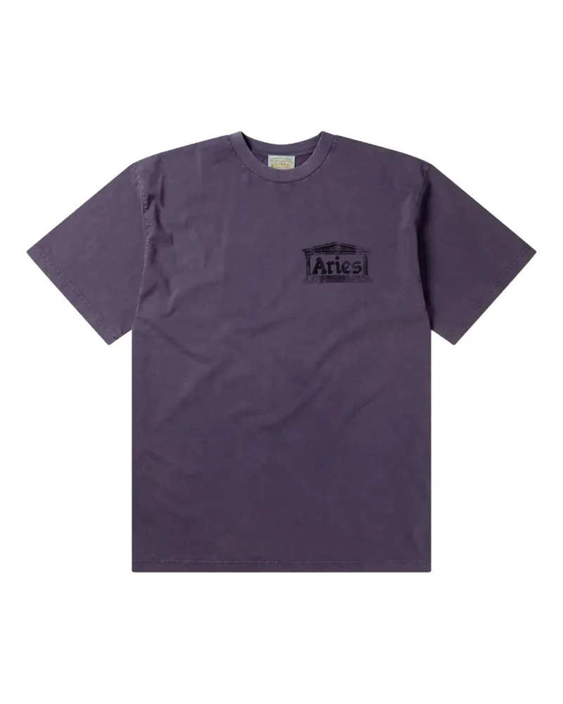 Aries T-Shirt mit Logo-Print - Violett Violett