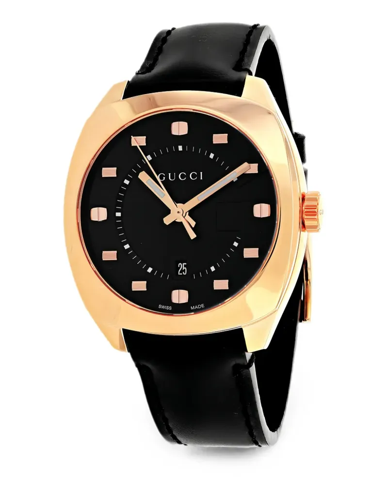 Gucci logo-detail 45mm watch - Schwarz Schwarz