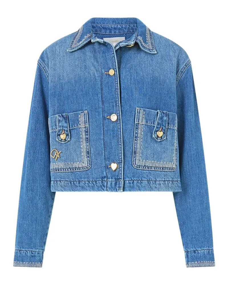 Camilla Milla Hum Of Alhambra cropped jacket - Blau Blau