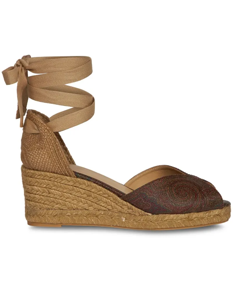 Etro Wedge-Espadrilles mit Paisleymuster - Rot Rot