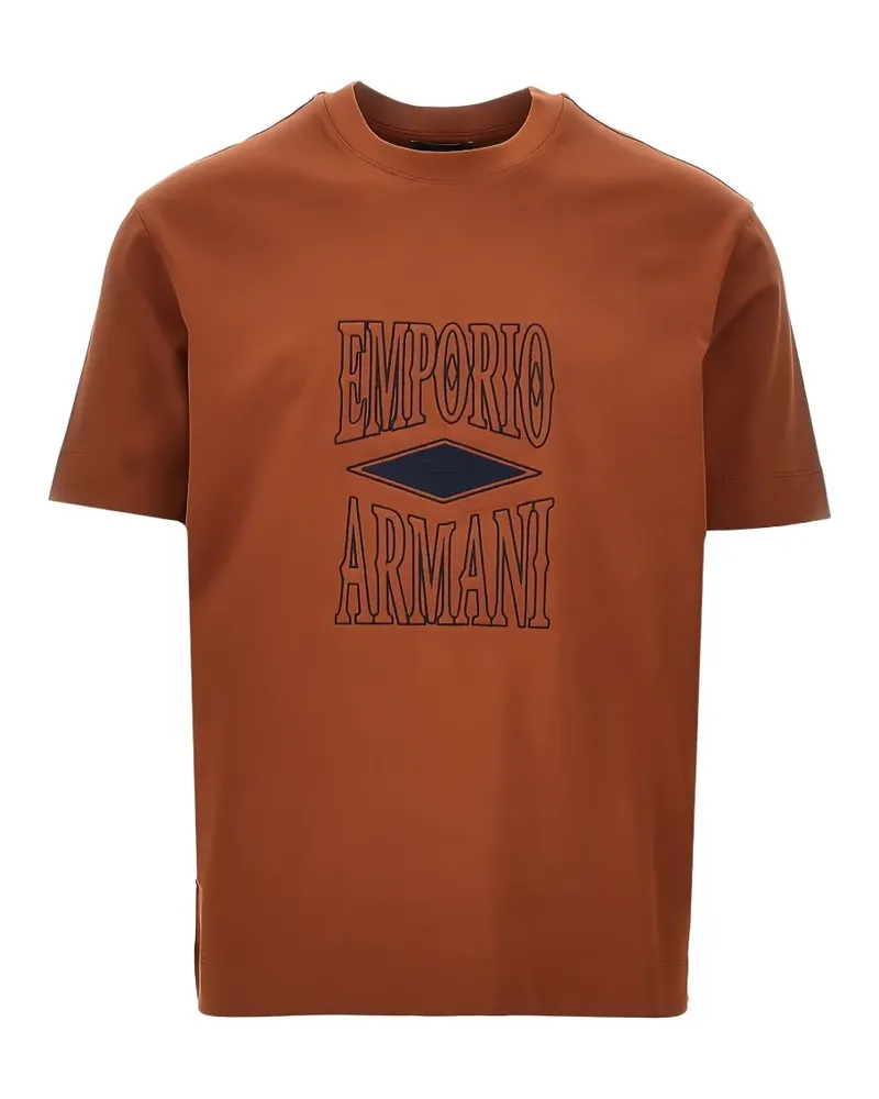 Emporio Armani T-Shirt mit Logo-Print - Orange Orange