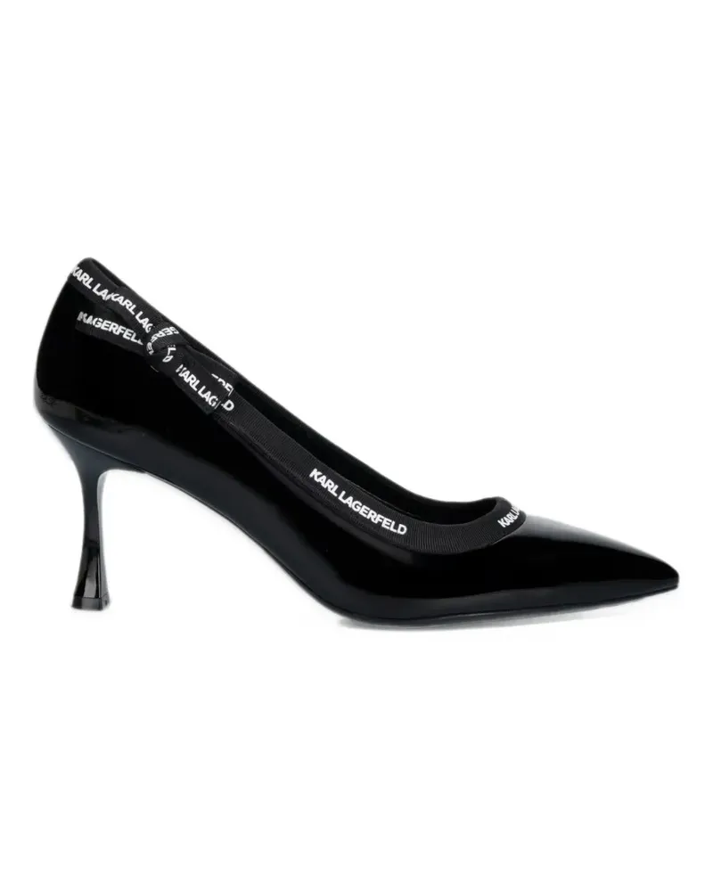 Karl Lagerfeld logo-trim bow-detail pumps - Schwarz Schwarz