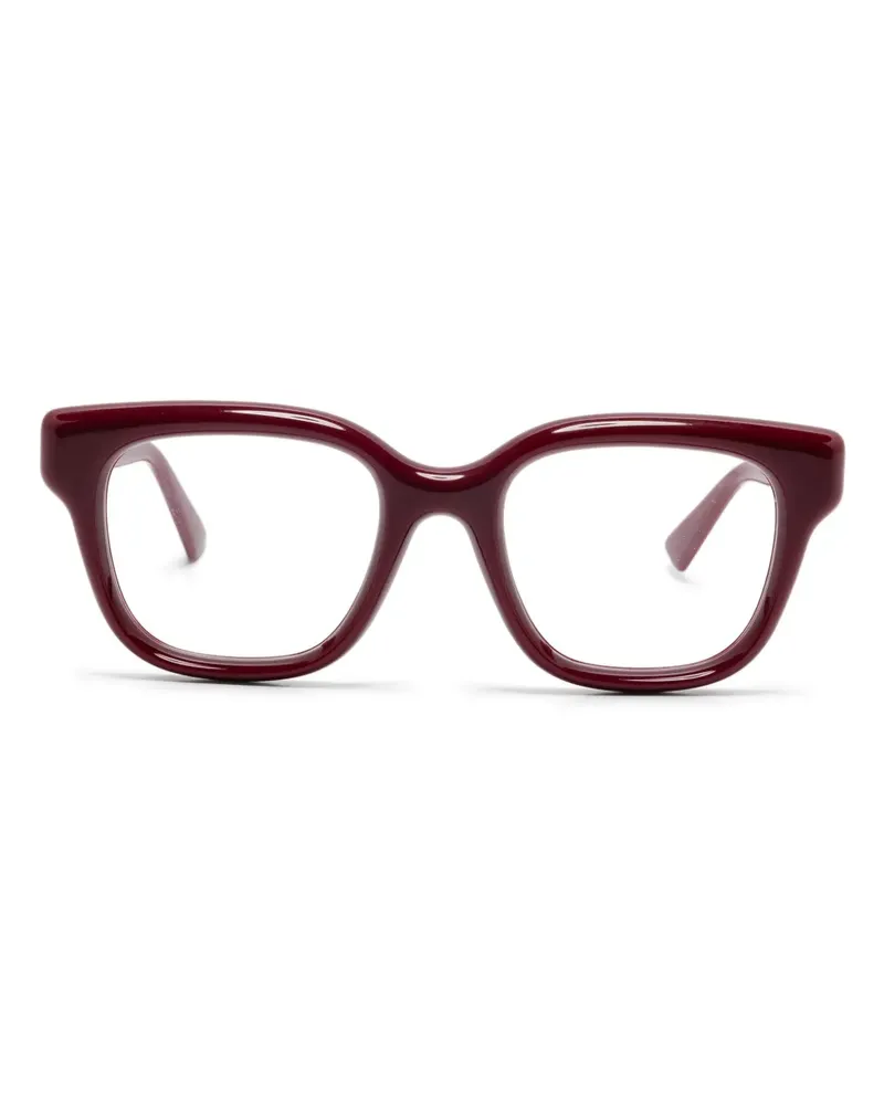 Gucci Brille mit eckigem Gestell - Rot Rot