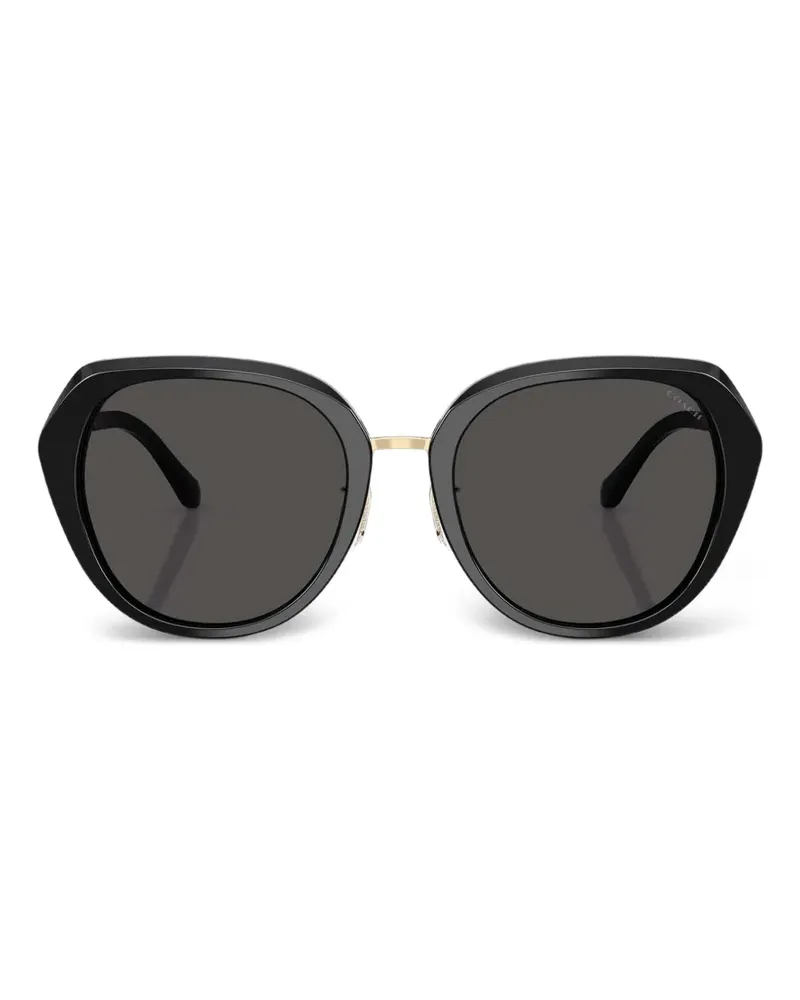 Coach Maxi Sculpted C geometric-frame sunglasses - Schwarz Schwarz