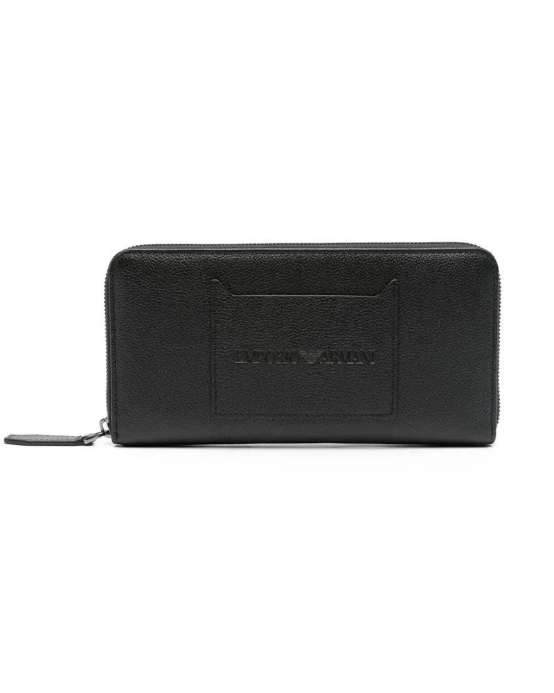 Emporio Armani Portemonnaie mit Reißverschluss - Schwarz Schwarz