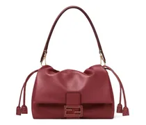 Mittelgroßer Mamma Baguette Tote Bag mit FF-Schnalle - Rot