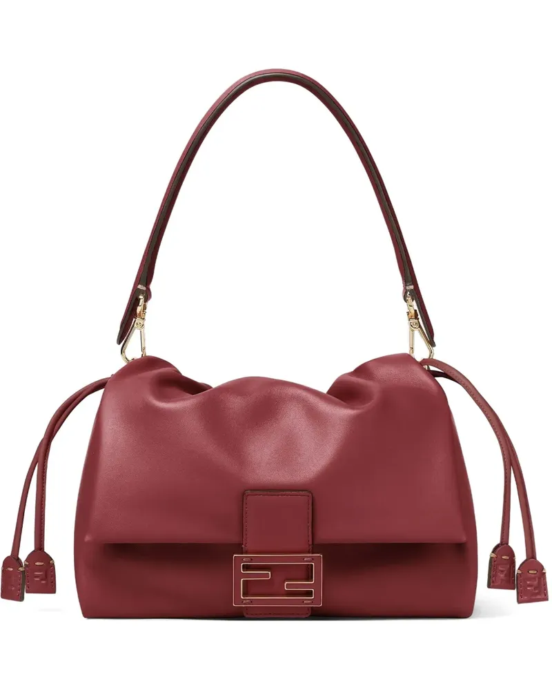 Fendi Mittelgroßer Mamma Baguette Tote Bag mit FF-Schnalle - Rot Rot