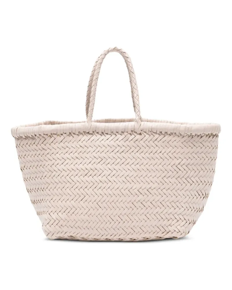 Dragon Diffusion small Bamboo Triple Jump woven tote bag - Nude Nude