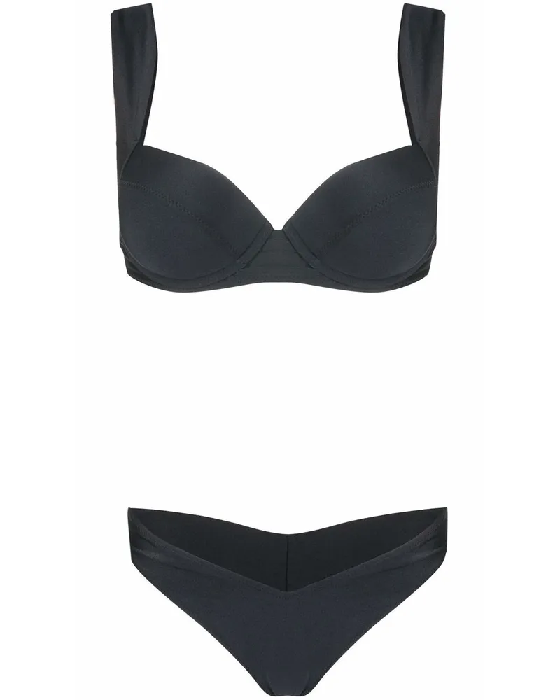 Noire Swimwear Bikini mit Bügeln - Schwarz Schwarz