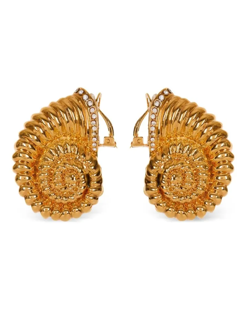 Balmain Schnecken-Ohrringe mit Strass - Gold Gold