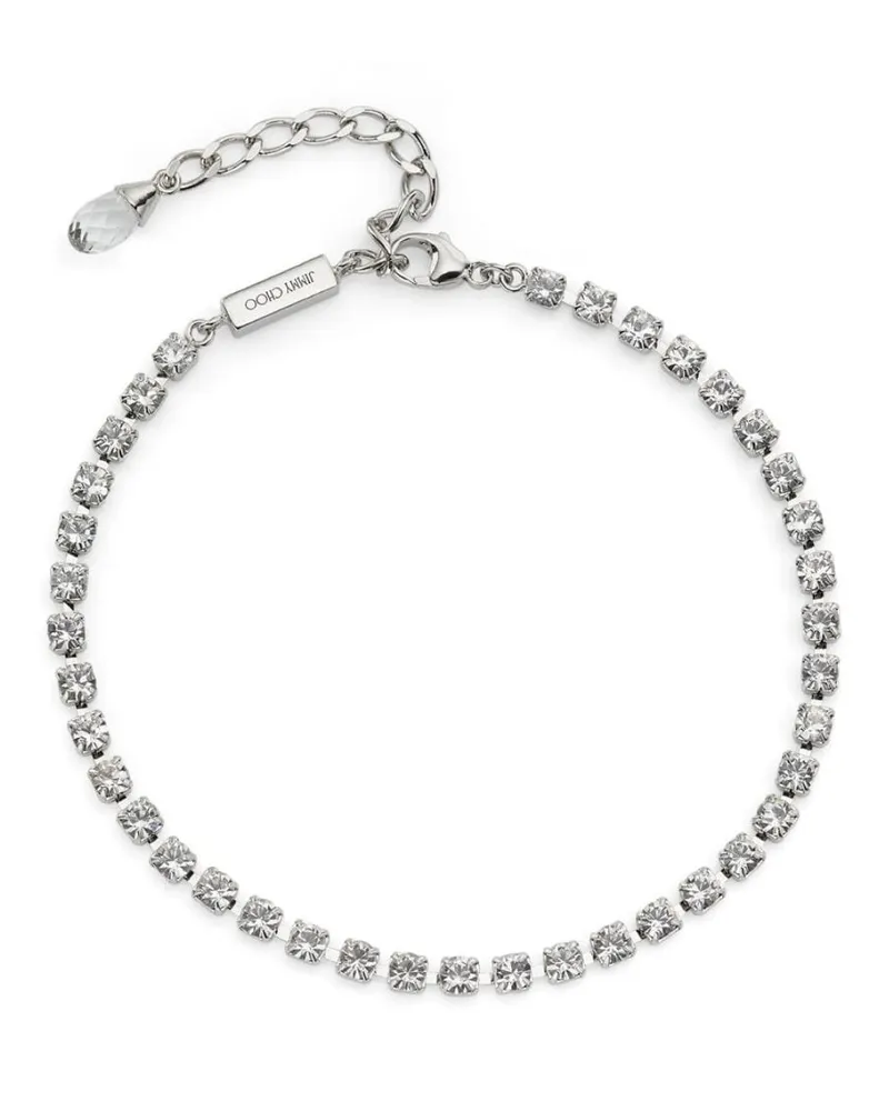 Jimmy Choo Saeda Fußkette mit Kristallen - Silber Silber