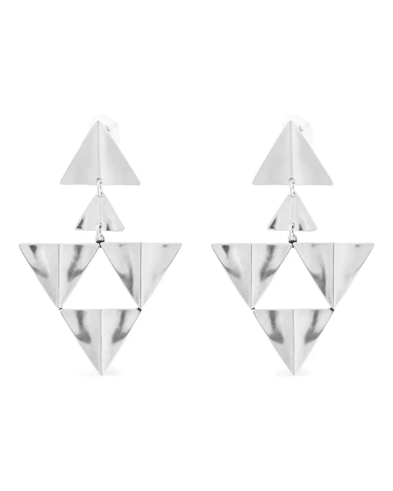 Isabel Marant Geometrische Ohrringe mit Dreiecken - Silber Silber