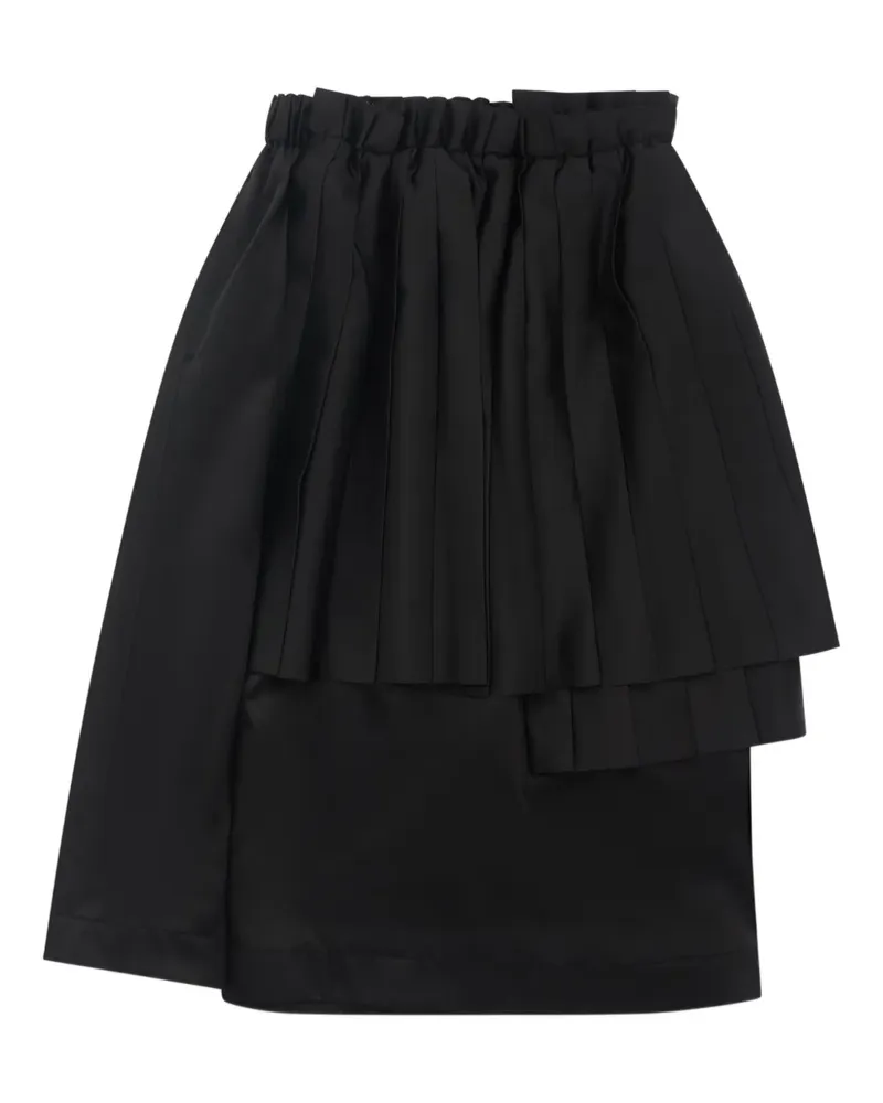Noir Kei Ninomiya pleated midi skirt - Schwarz Schwarz