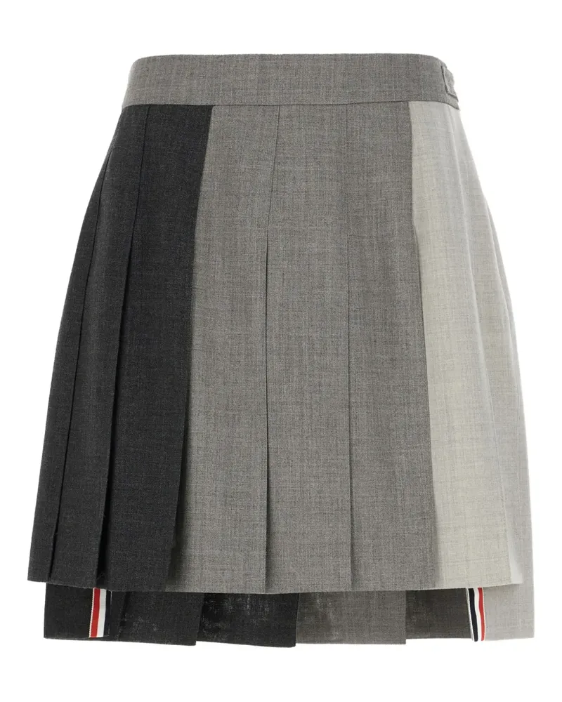 Thom Browne Minirock mit Falten - Grau Grau