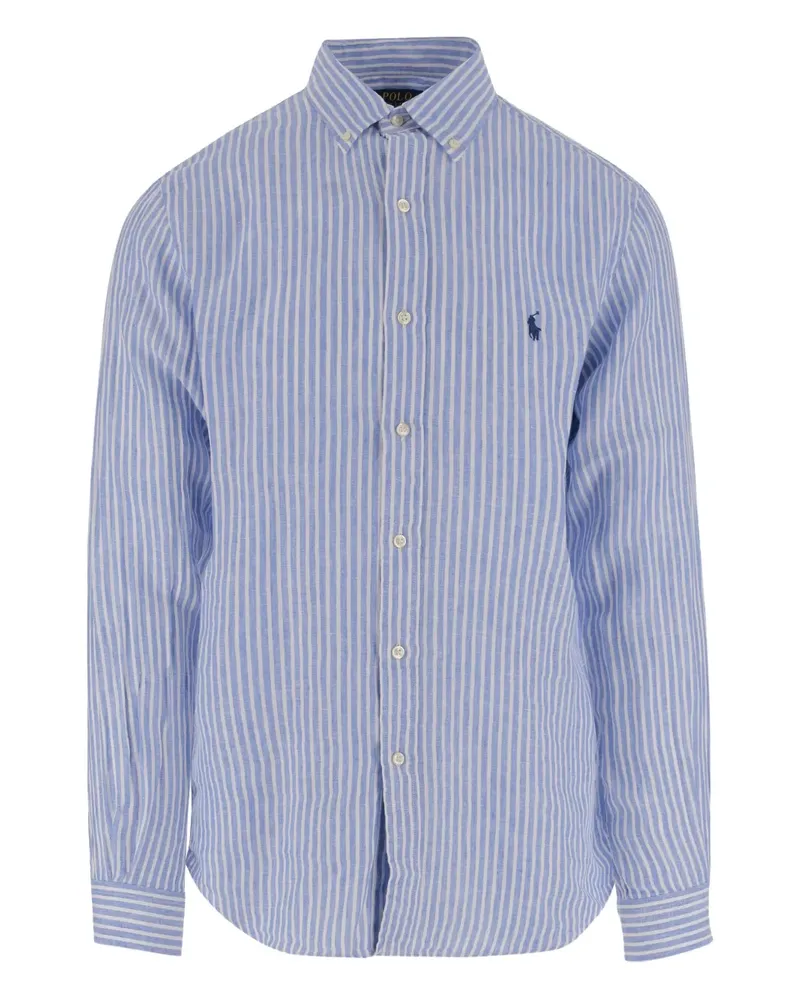 Ralph Lauren Gestreiftes Hemd aus Leinen - 001 BLUE/WHITE 001