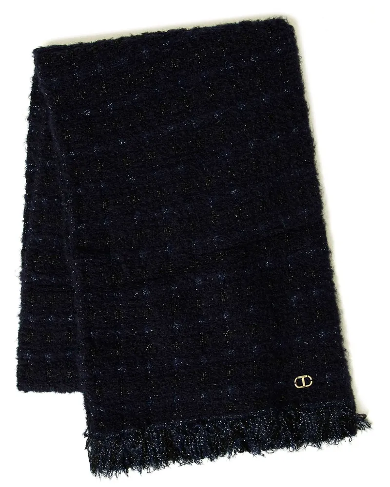 Twin-Set Schal mit Lurex - Blau Blau