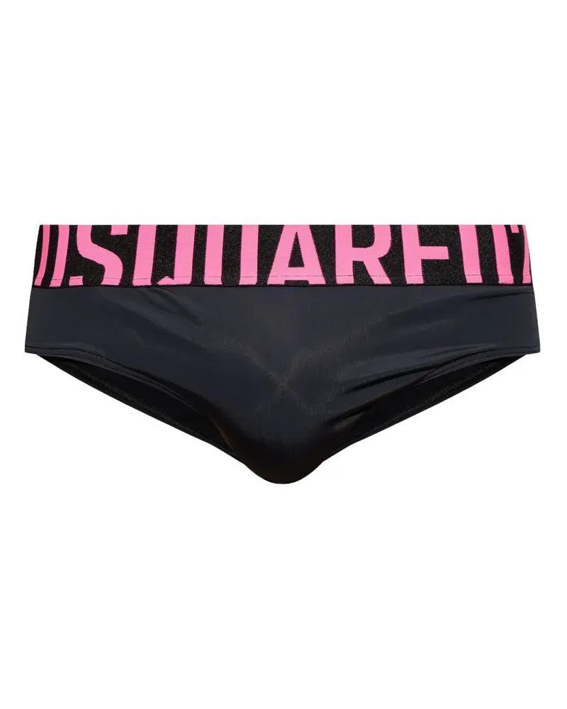 Dsquared2 Badehose mit Logo-Bund - Schwarz Schwarz