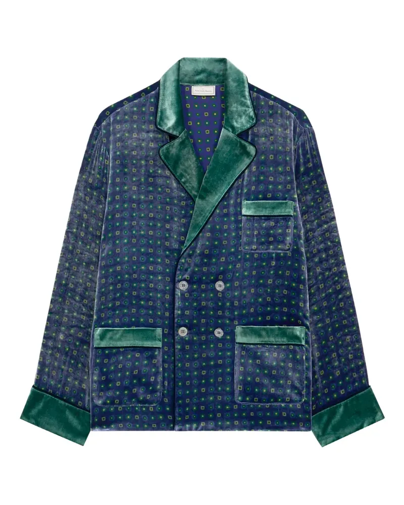 Pierre-Louis Mascia Doppelreihiger Kanpur Blazer - Blau Blau