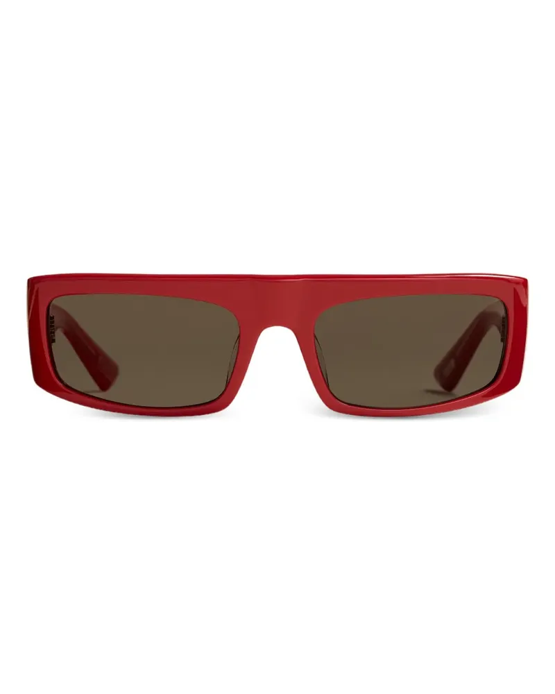 KHAITE Sonnenbrille mit eckigem Gestell - Rot Rot