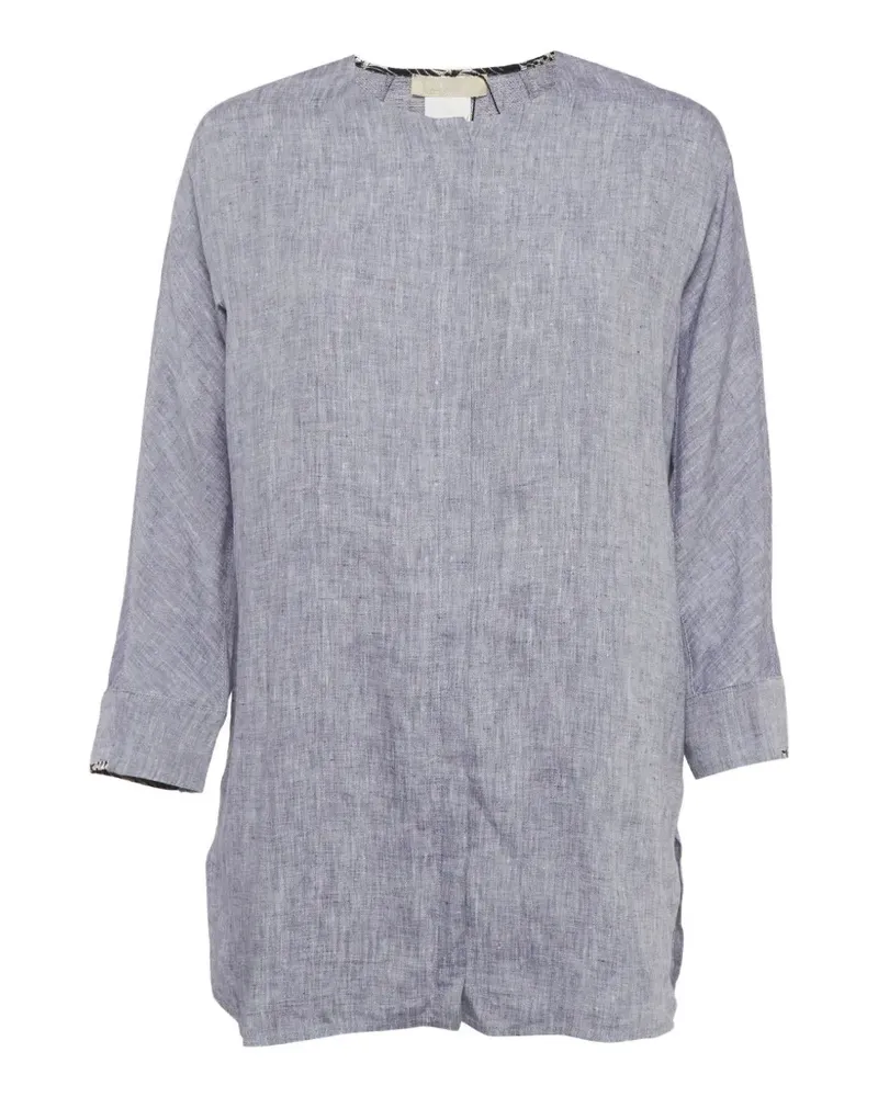Max Mara Max Mara long-sleeved linen shirt - Blau Blau