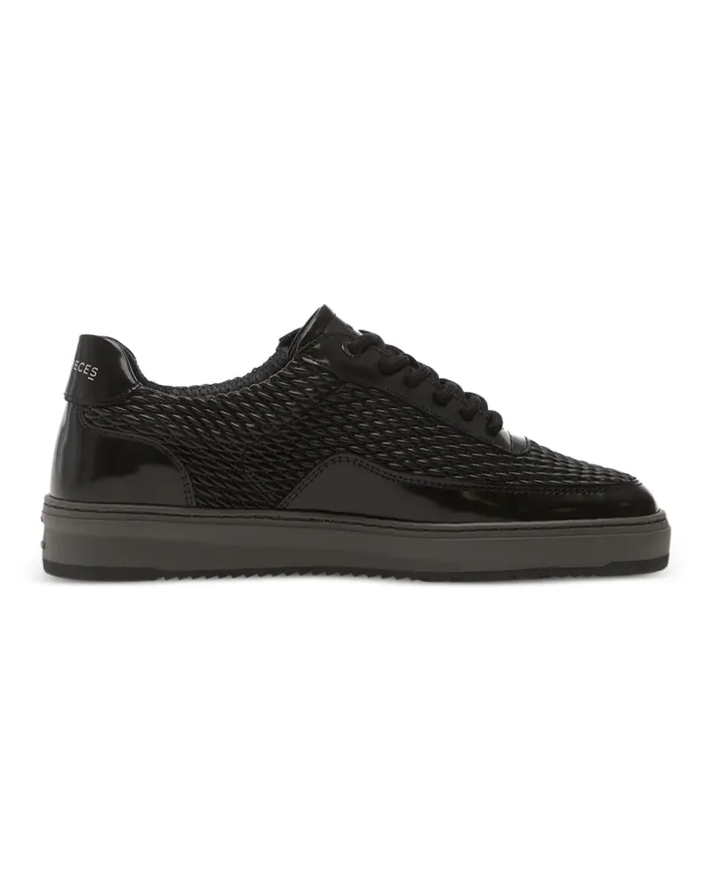 Filling Pieces Mondo Reed Sneakers mit gewebtem Einsatz - Schwarz Schwarz