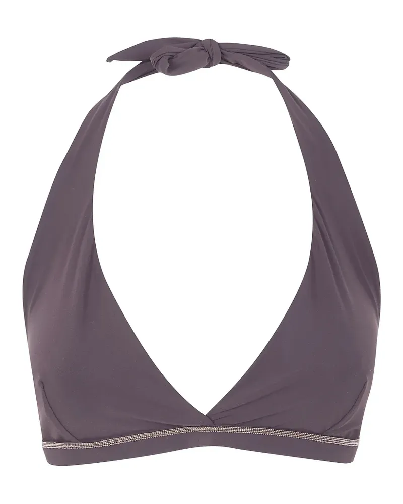 Brunello Cucinelli embellished bikini top - Braun Braun